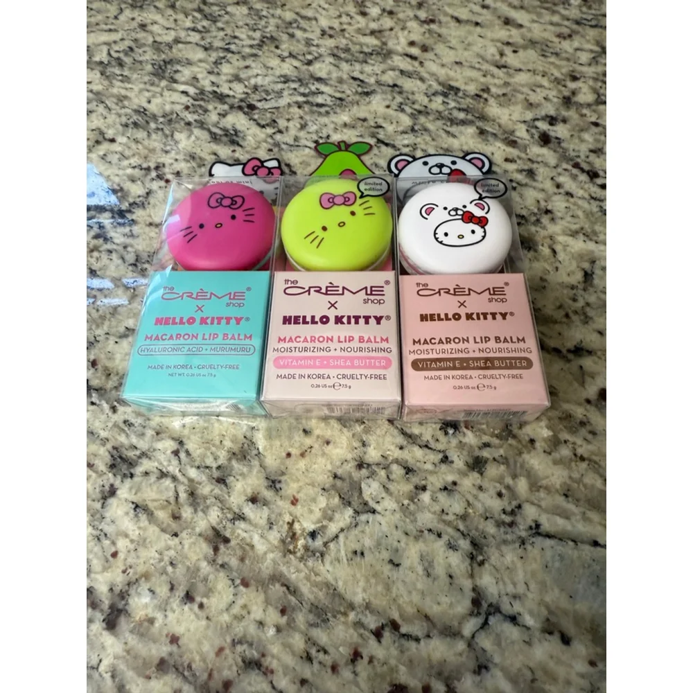 The Crème Shop X Hello Kitty Macaron Lip Balm - Choice of Flavor